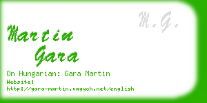 martin gara business card